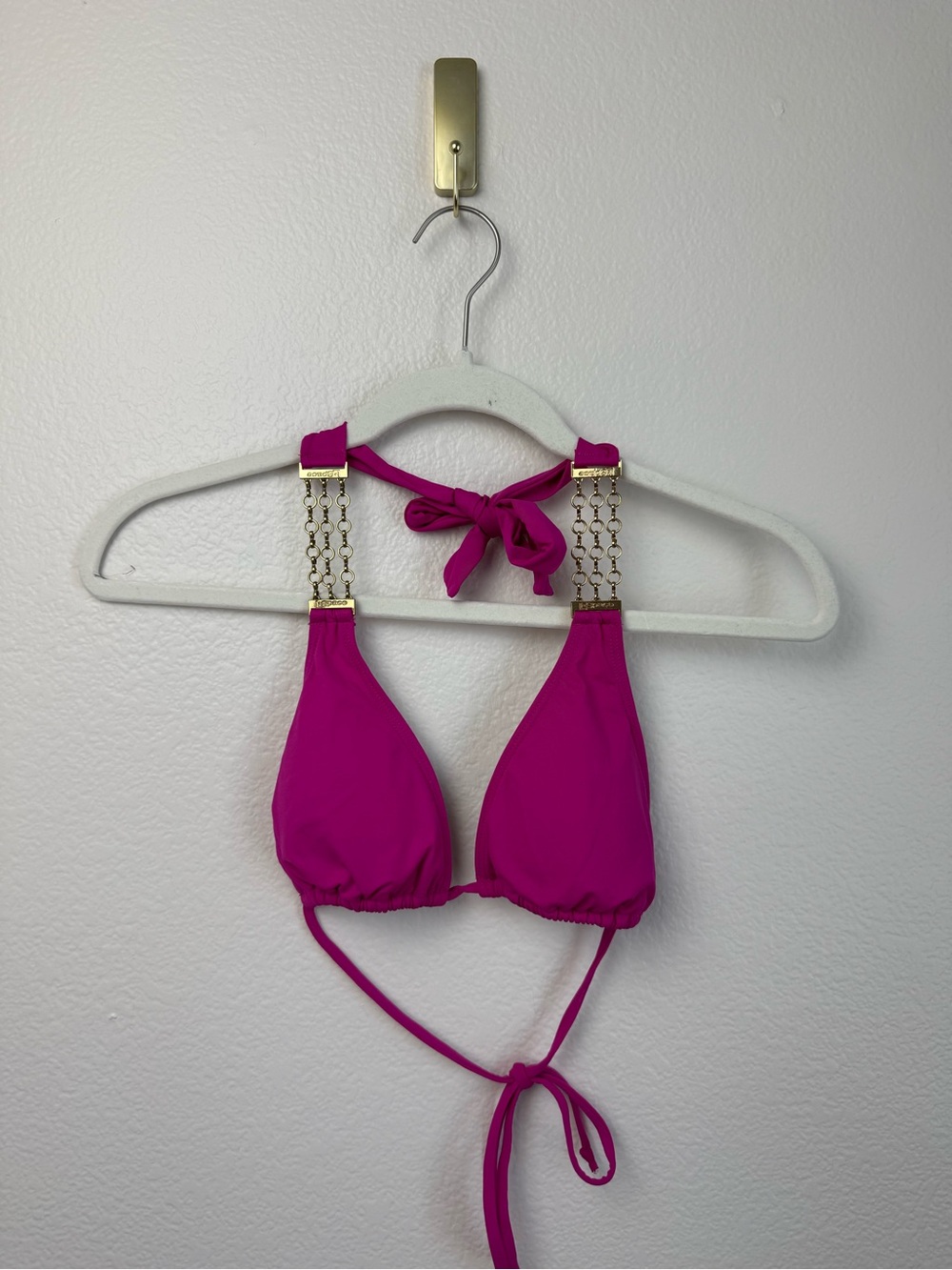 L*Space Bikini Top Vintage Y2K Size Small Beach Retro Halter Chain Bratz Summer